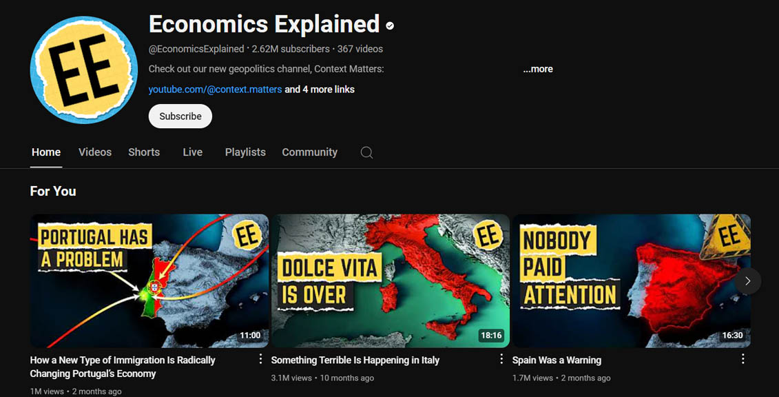 economics explained youtube channel